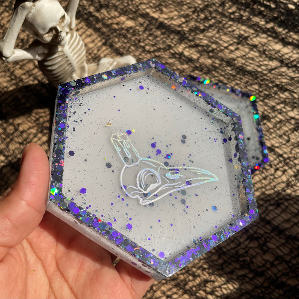 Holographic Halloween Coasters