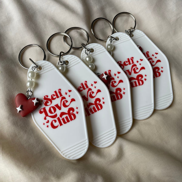 SELF LOVE CLUB-- MOTEL KEYCHAIN