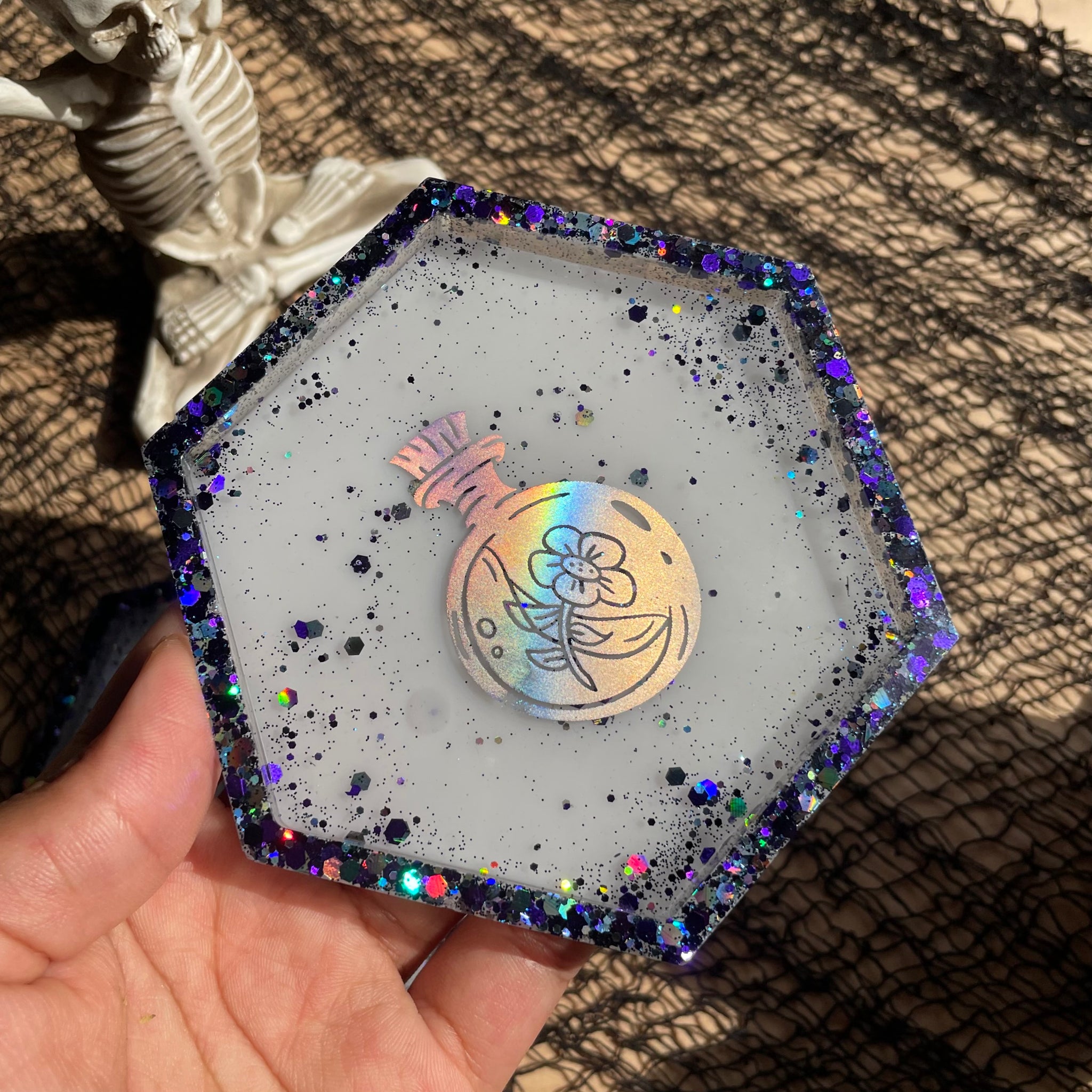 Holographic Halloween Coasters